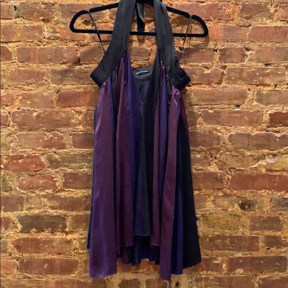 100% Silk Rodebjer V-Neck Tie Handkerchief Dress